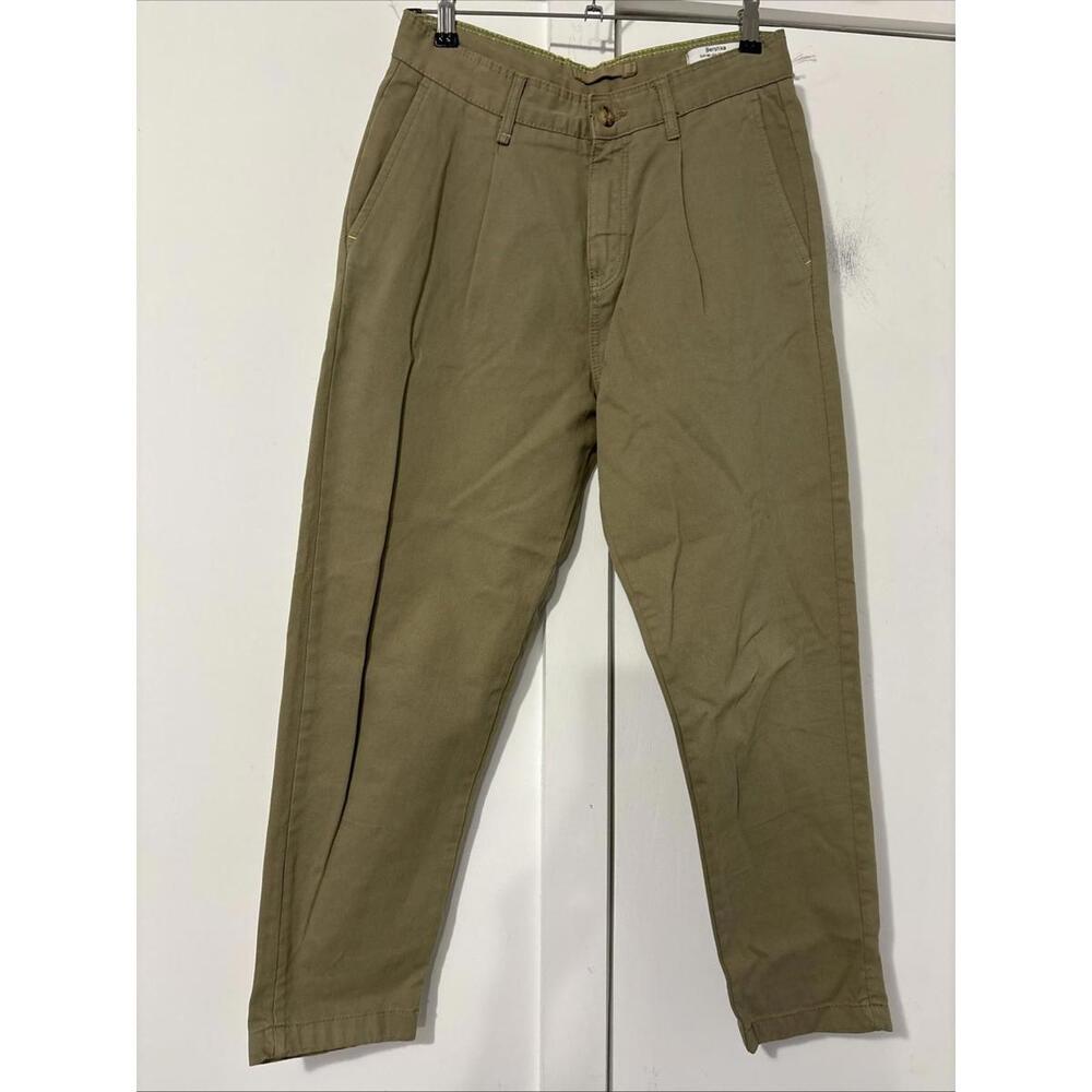 Bershka Tan Straight Leg Cropped‎ Pants Excellent Condition W29 L26” Rise12”